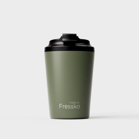 made by Fressko Camino Khaki 12oz Reusable Cup
