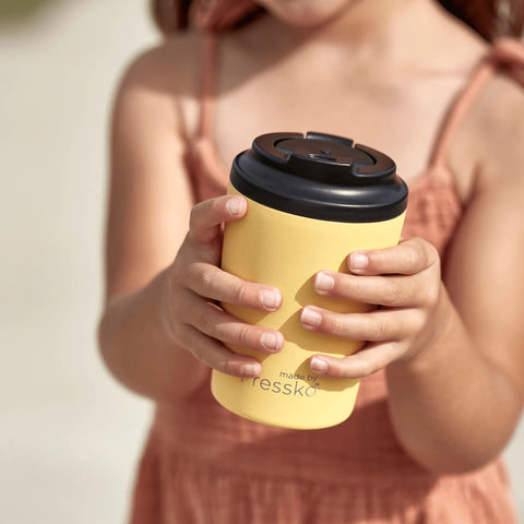made by Fressko Bino Canary 8oz Reusable Cup