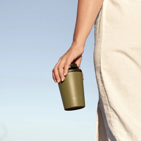 made by Fressko Camino Khaki 12oz Reusable Cup